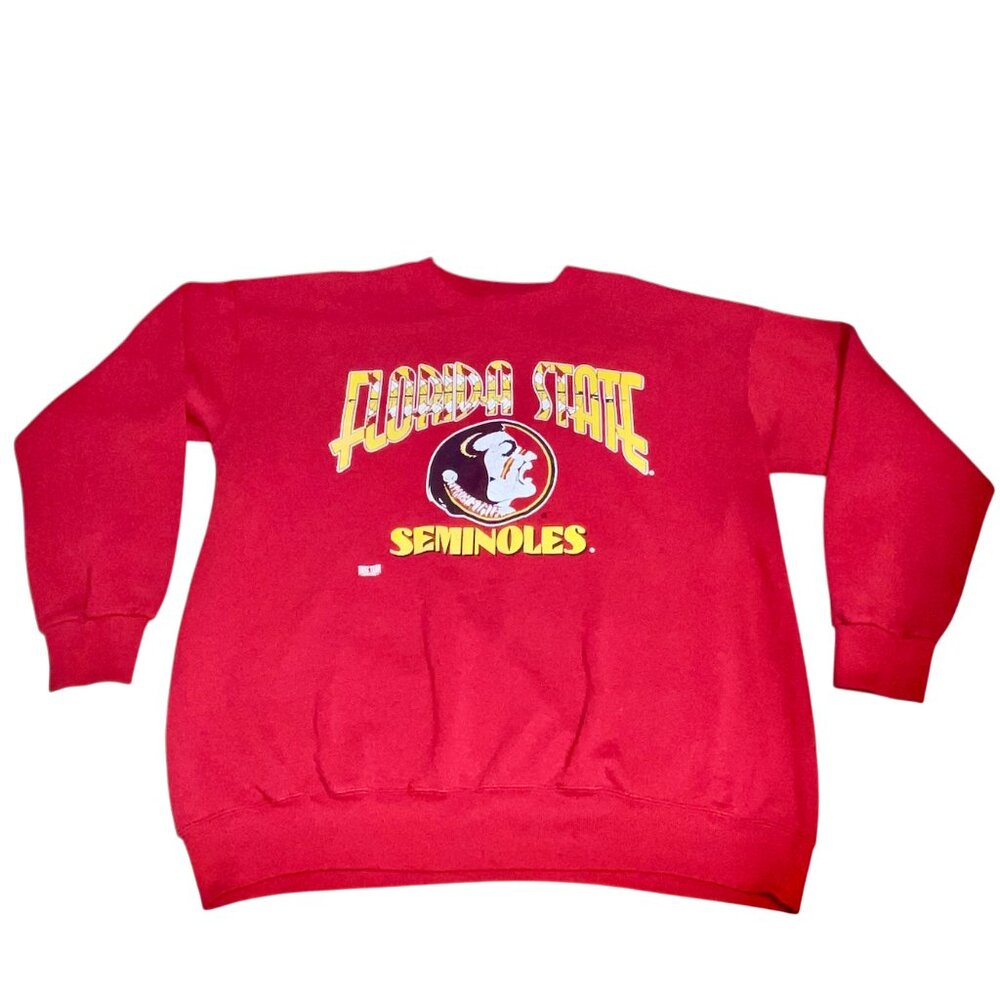 Florida State Seminole Sweatshirt Home Team Advantage Logo Sz XL FSU 90s Vtg